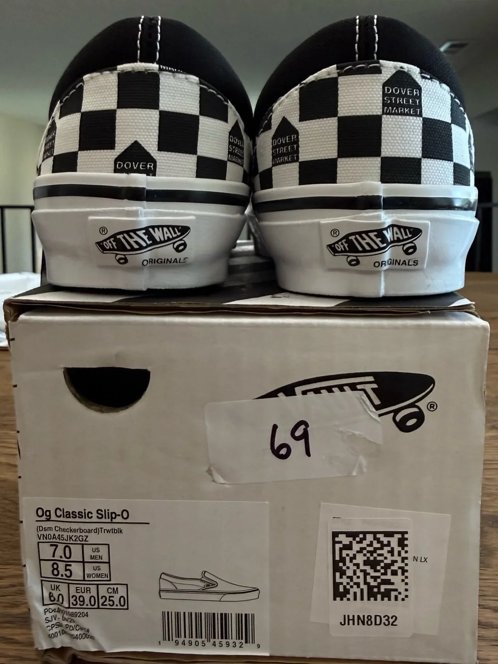 Rare Dover Street Market x Vans UA OG Classic Slip-On LX Sneakers Men's 7 NIB